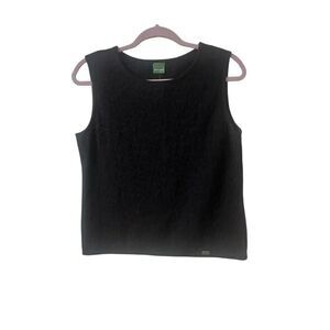 Geiger sweater vest black with subtle gold pattern sz 42 /large
